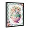Stupell Industries Stacked Bowls Plaid Border Framed Floater Canvas Wall Art Design by Nicole DeCamp